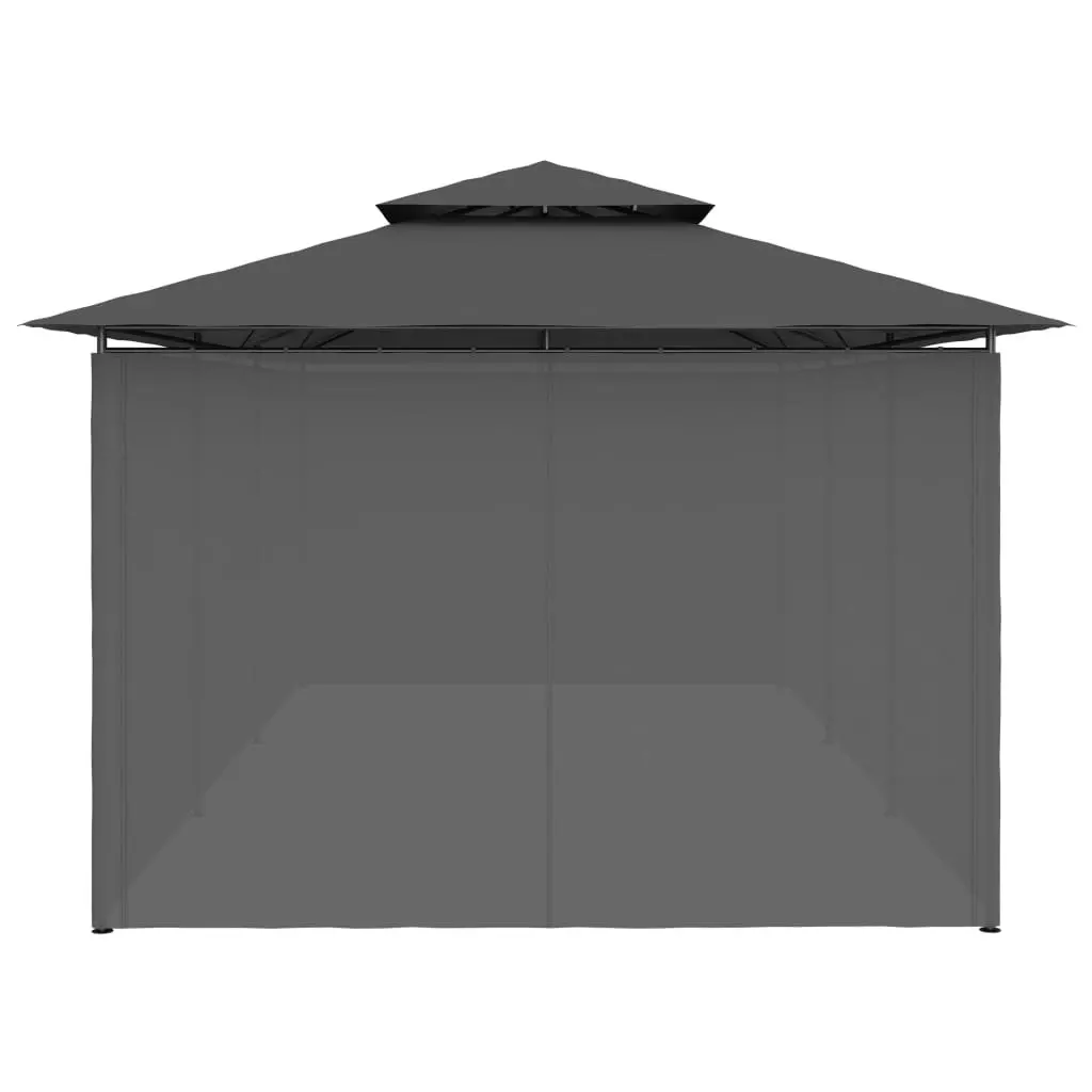 Gazebo with Curtains 600x298x270 cm Anthracite 47966