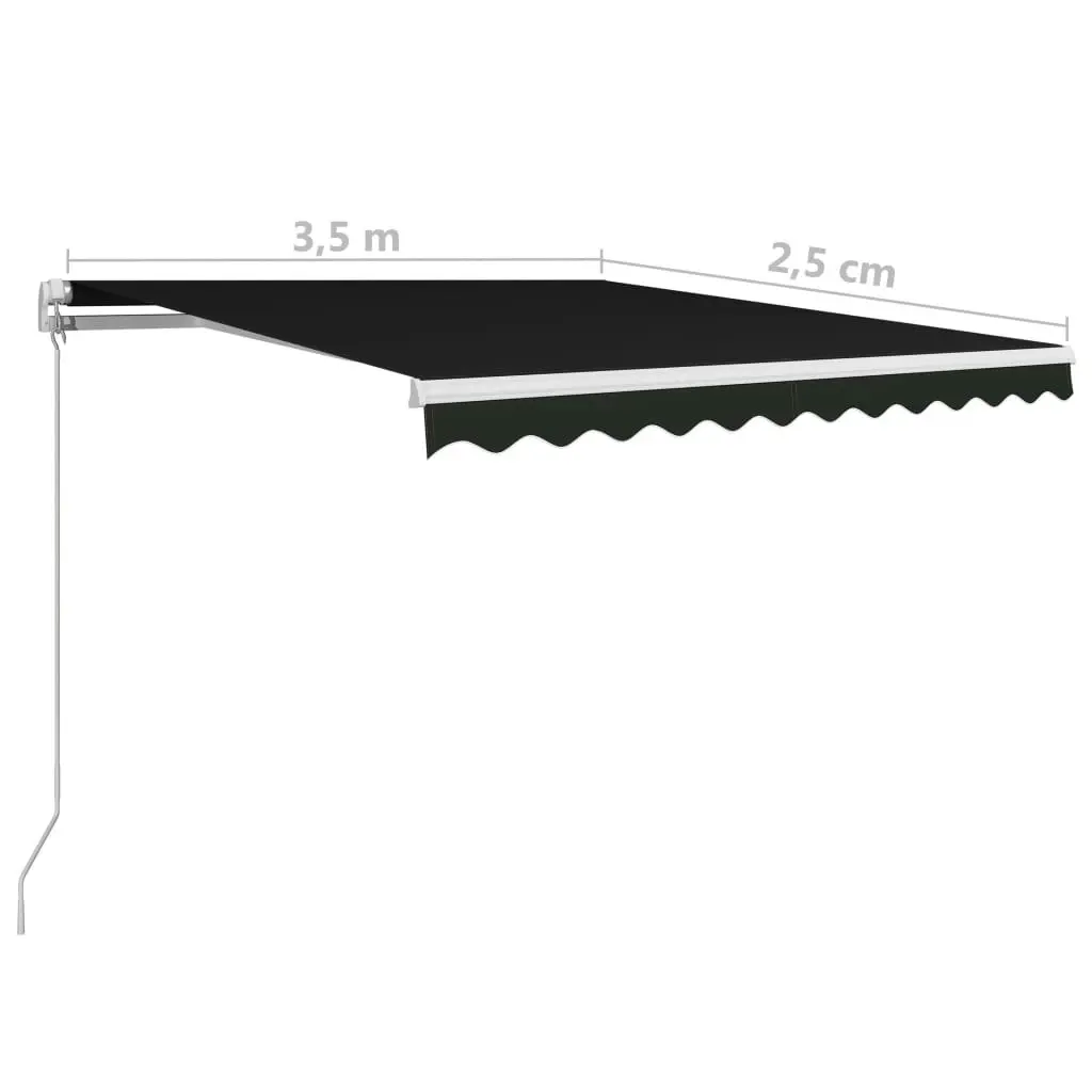 Manual Retractable Awning 350x250 cm Anthracite 3051210