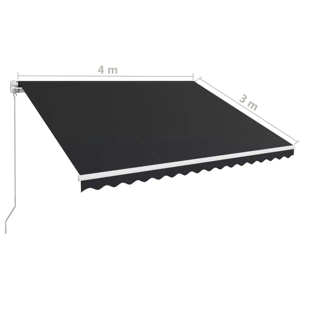 Manual Retractable Awning 400x300 cm Anthracite 3051215