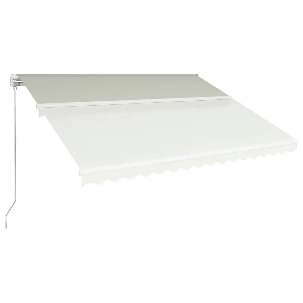 Manual Retractable Awning 400x300 cm Cream 3051213