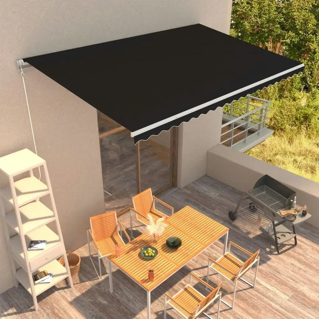 Manual Retractable Awning 500x300 cm Anthracite 3051221