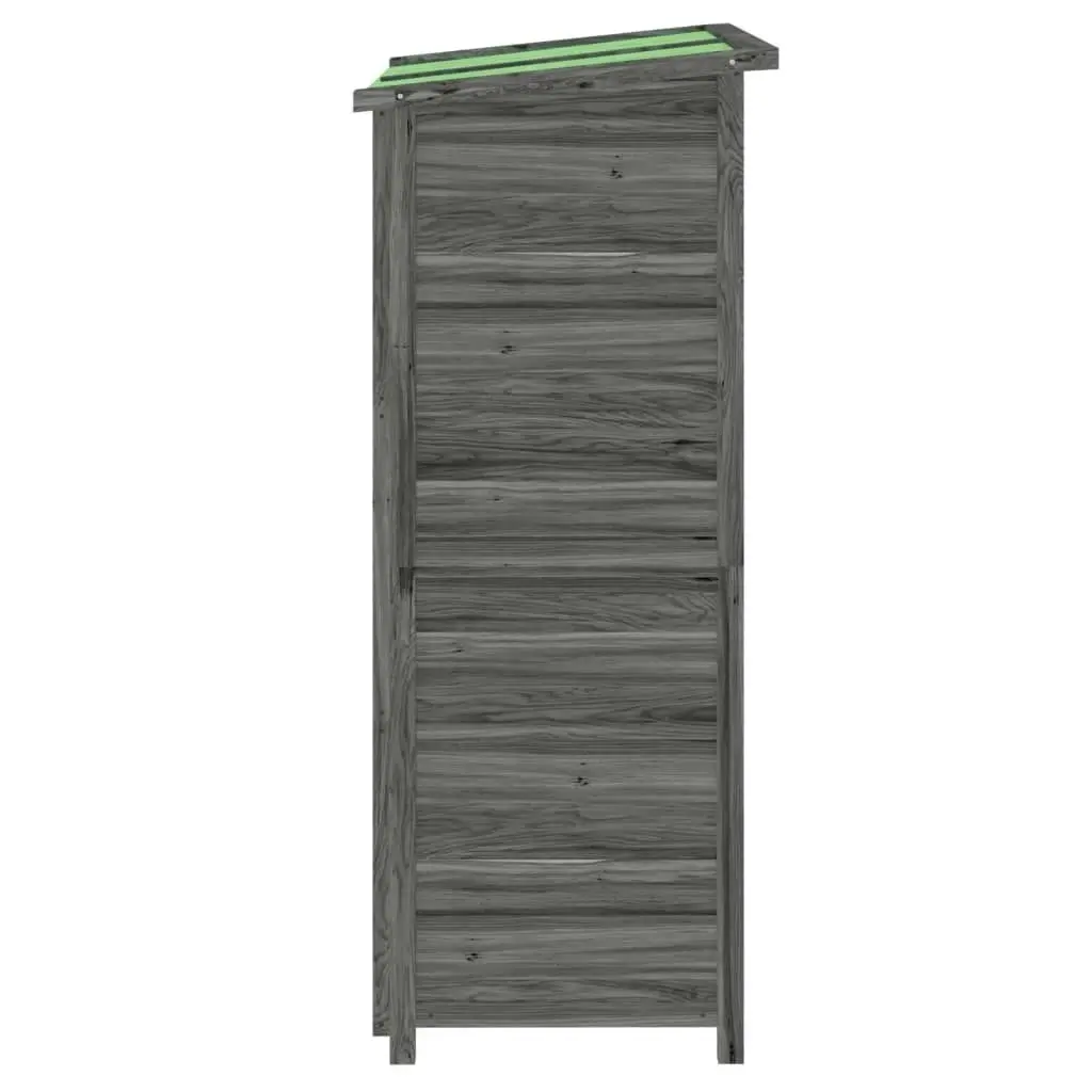 Garden Tool Shed Grey 83x57x140 cm Solid Wood Pine 172241