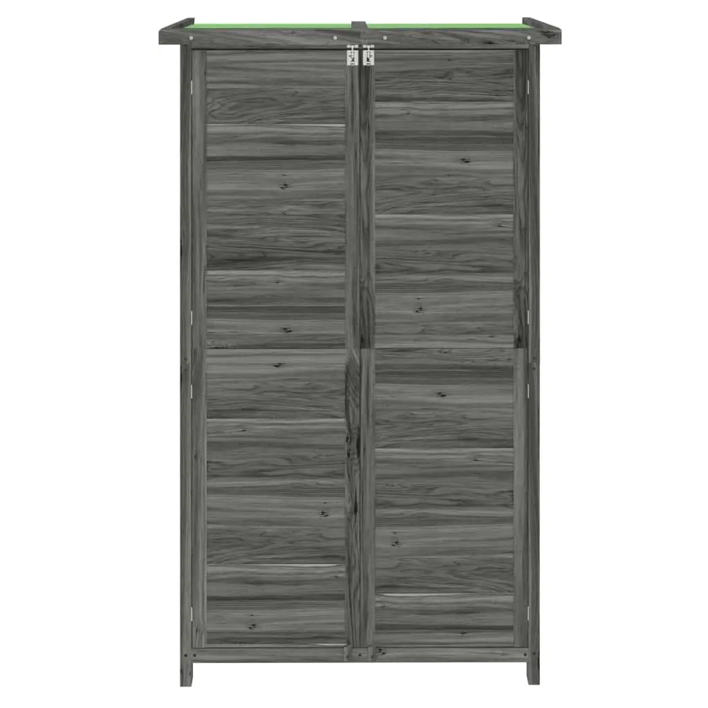 Garden Tool Shed Grey 83x57x140 cm Solid Wood Pine 172241