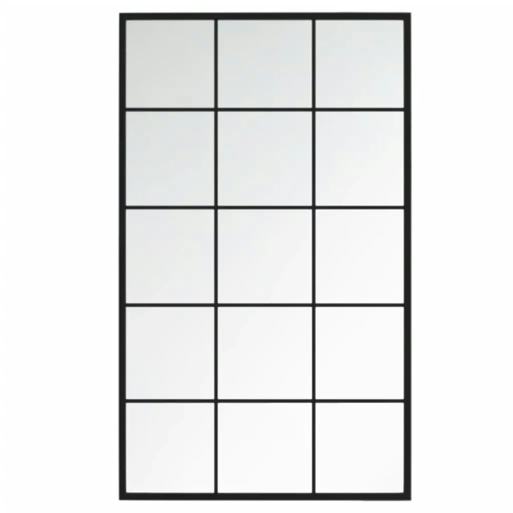 Wall Mirrors 3 pcs Black 100x60 cm Metal 3189036