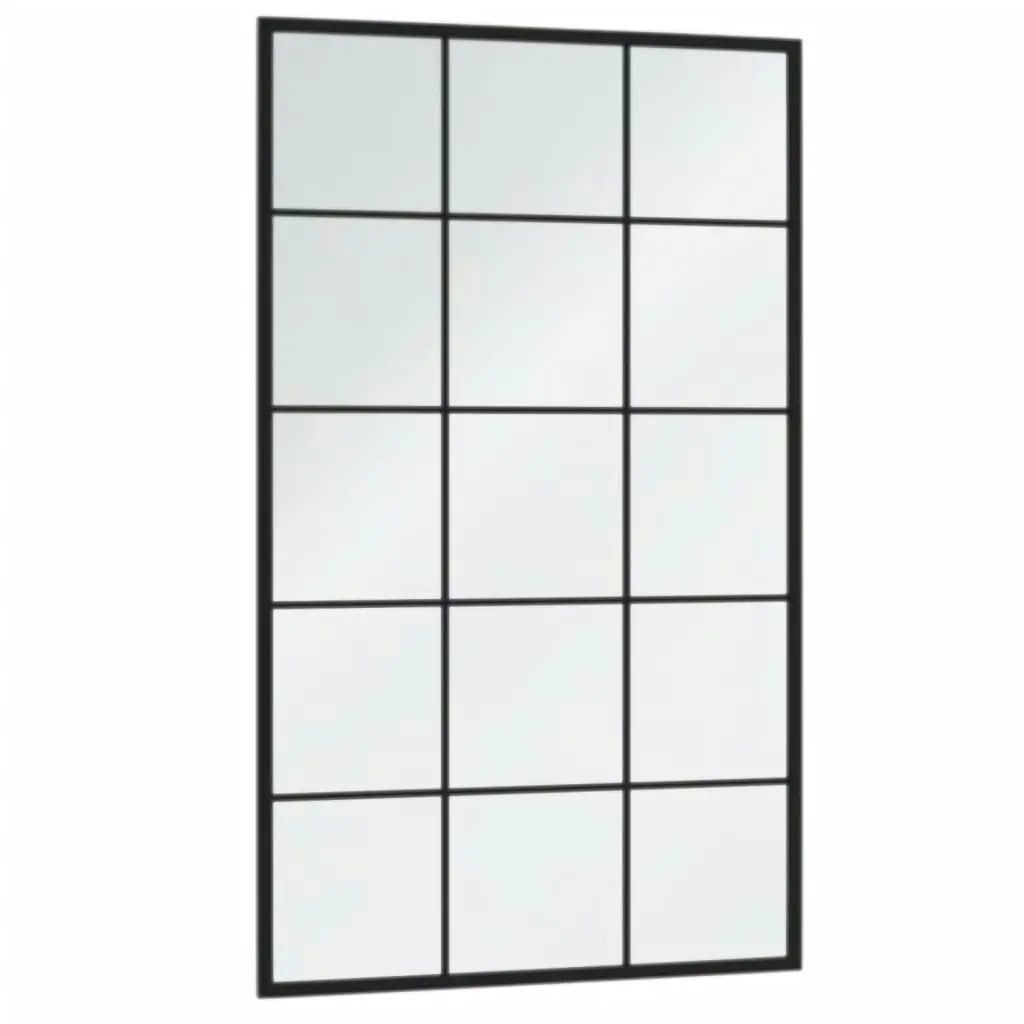 Wall Mirrors 3 pcs Black 100x60 cm Metal 3189036