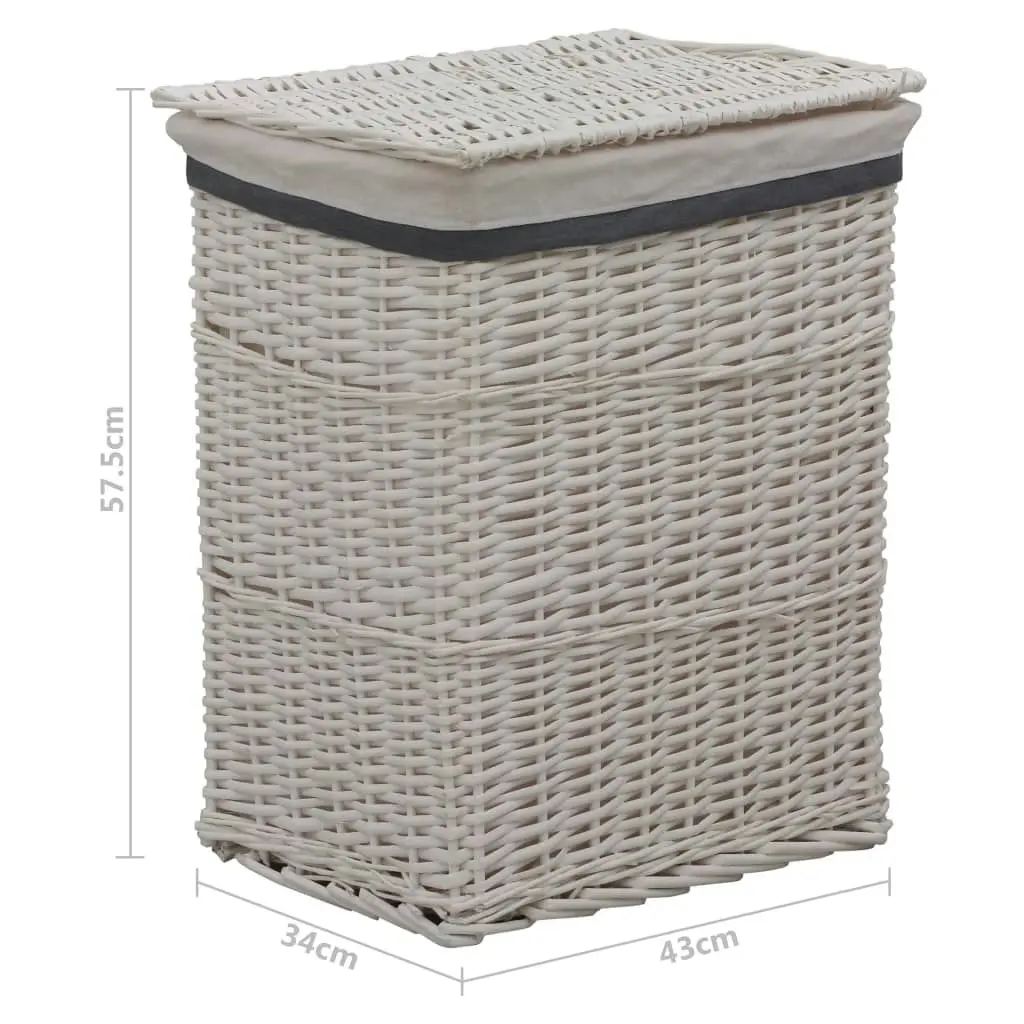 Laundry Basket White Willow 286978