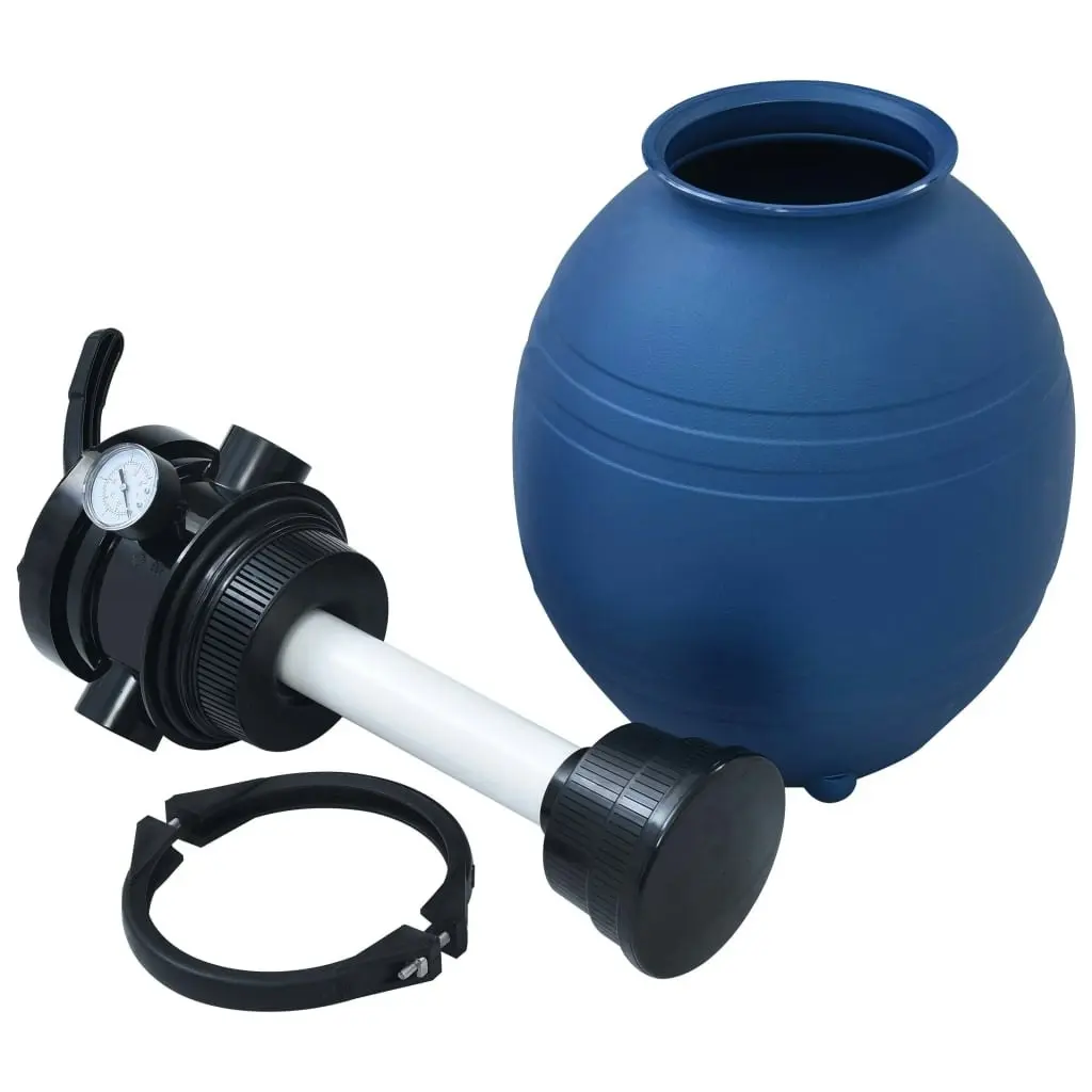 Pool Sand Filter with 4 Position Valve Blue 300 mm 92246