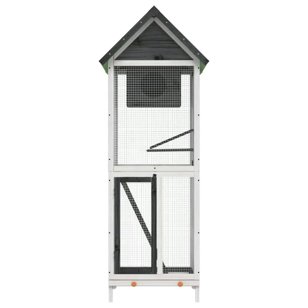 Bird House Grey 60x58.5x160 cm Solid Wood Pine 172256