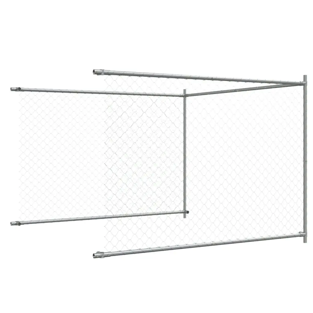 Dog Cage with Door Grey 10x2x1.5 m Galvanised Steel 3209581