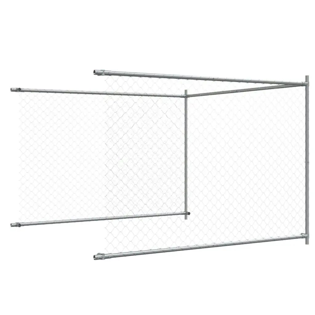 Dog Cage with Door Grey 6x2x1.5 m Galvanised Steel 3209579