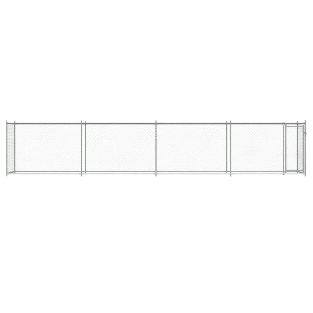 Dog Cage with Door Grey 8x2x1.5 m Galvanised Steel 3209580