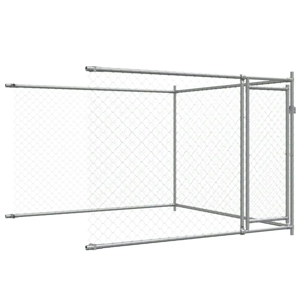 Dog Cage with Doors Grey 6x2x1.5 m Galvanised Steel 3209574