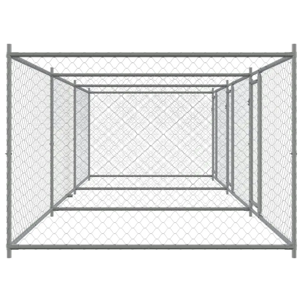 Dog Cage with Doors Grey 6x2x1.5 m Galvanised Steel 3209574