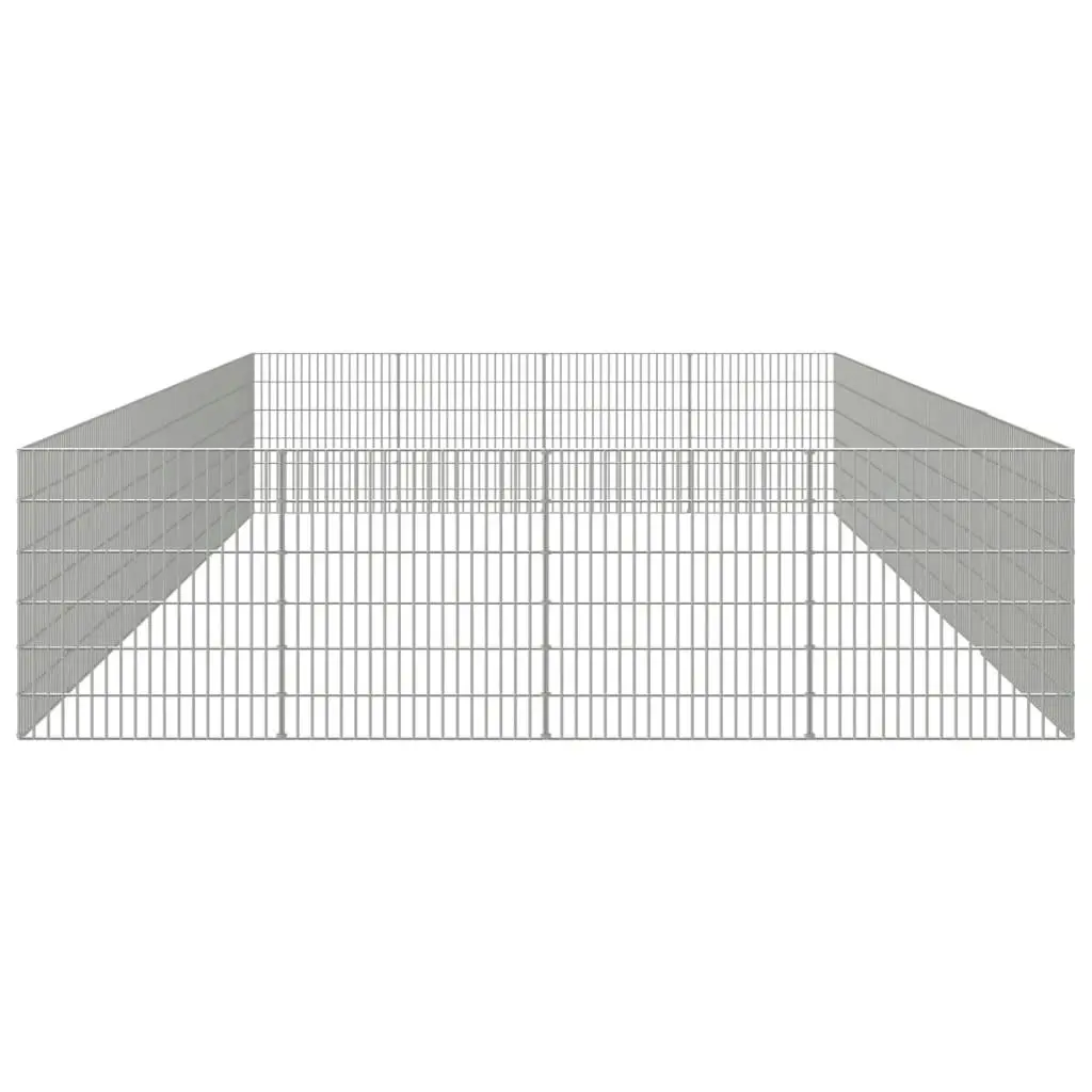 Free Range Animal Enclosure 24-Panel 54x60 cm Galvanised Iron 3321345