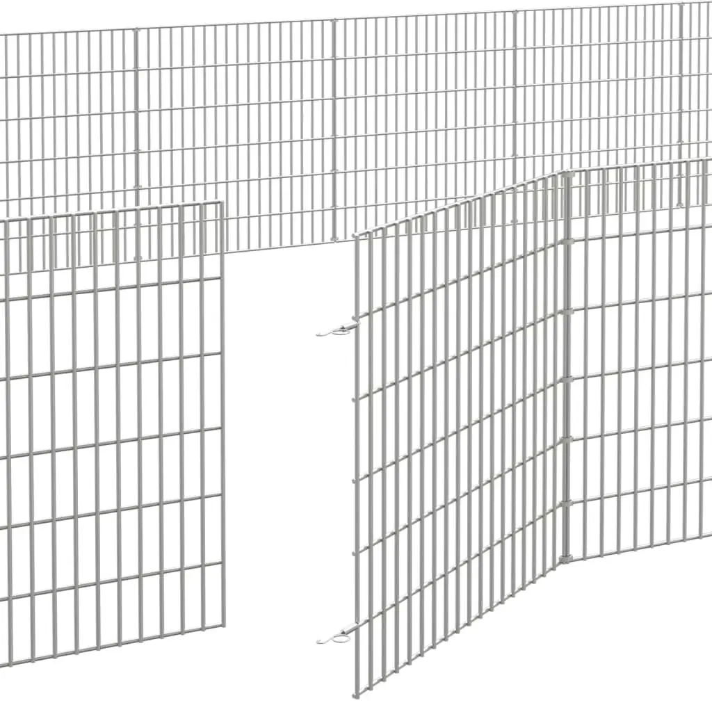 Free Range Animal Enclosure 24-Panel 54x60 cm Galvanised Iron 3321345