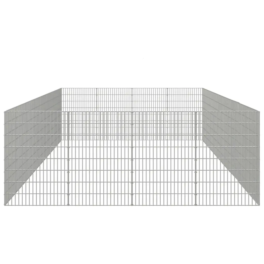 Free Range Animal Enclosure 24-Panel 54x80 cm Galvanised Iron 3321347