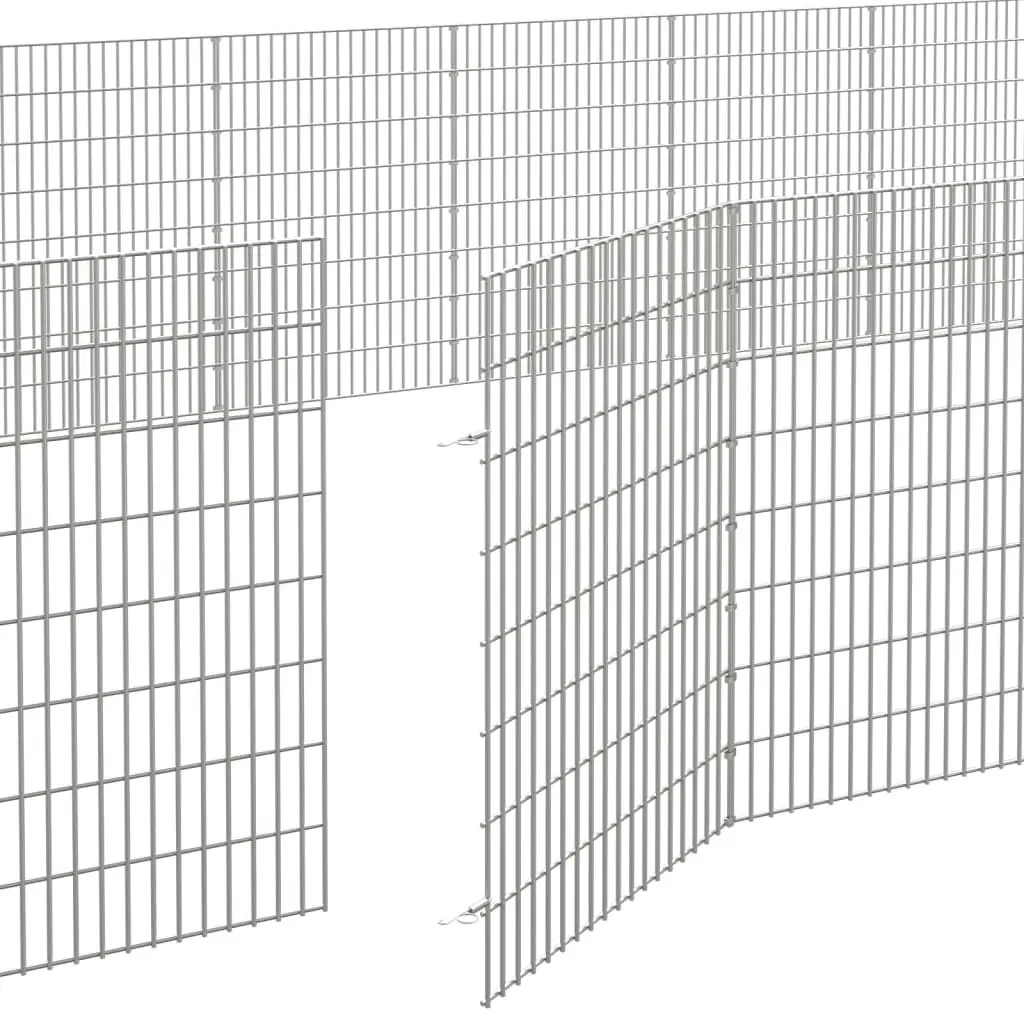 Free Range Animal Enclosure 24-Panel 54x80 cm Galvanised Iron 3321347