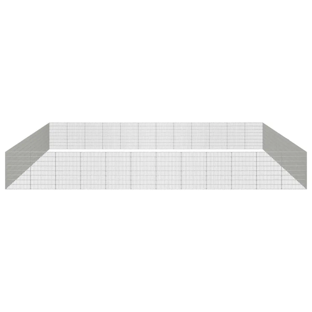 Free Range Animal Enclosure 48-Panel 54x80 cm Galvanised Iron 3321348