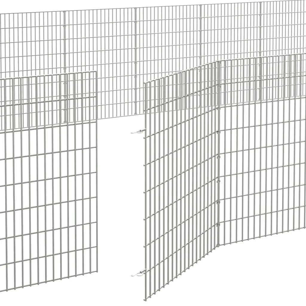 Free Range Animal Enclosure 48-Panel 54x80 cm Galvanised Iron 3321348