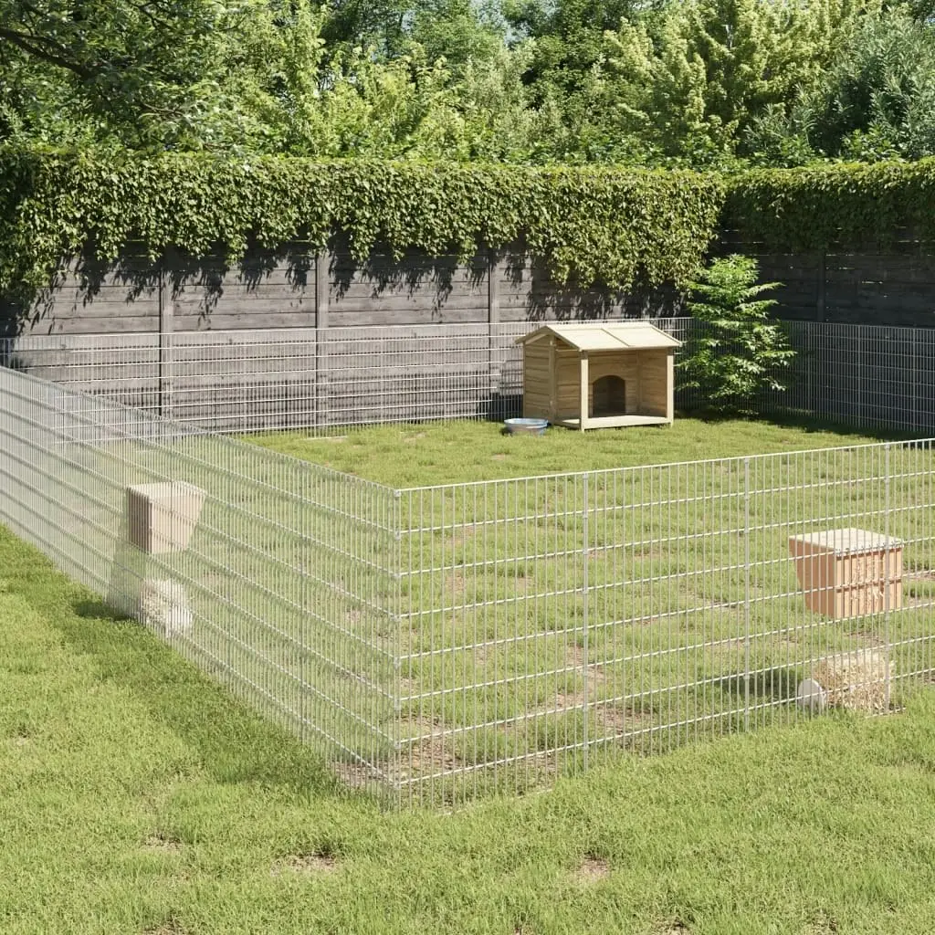 Free Range Animal Enclosure 48-Panel 54x80 cm Galvanised Iron 3321348