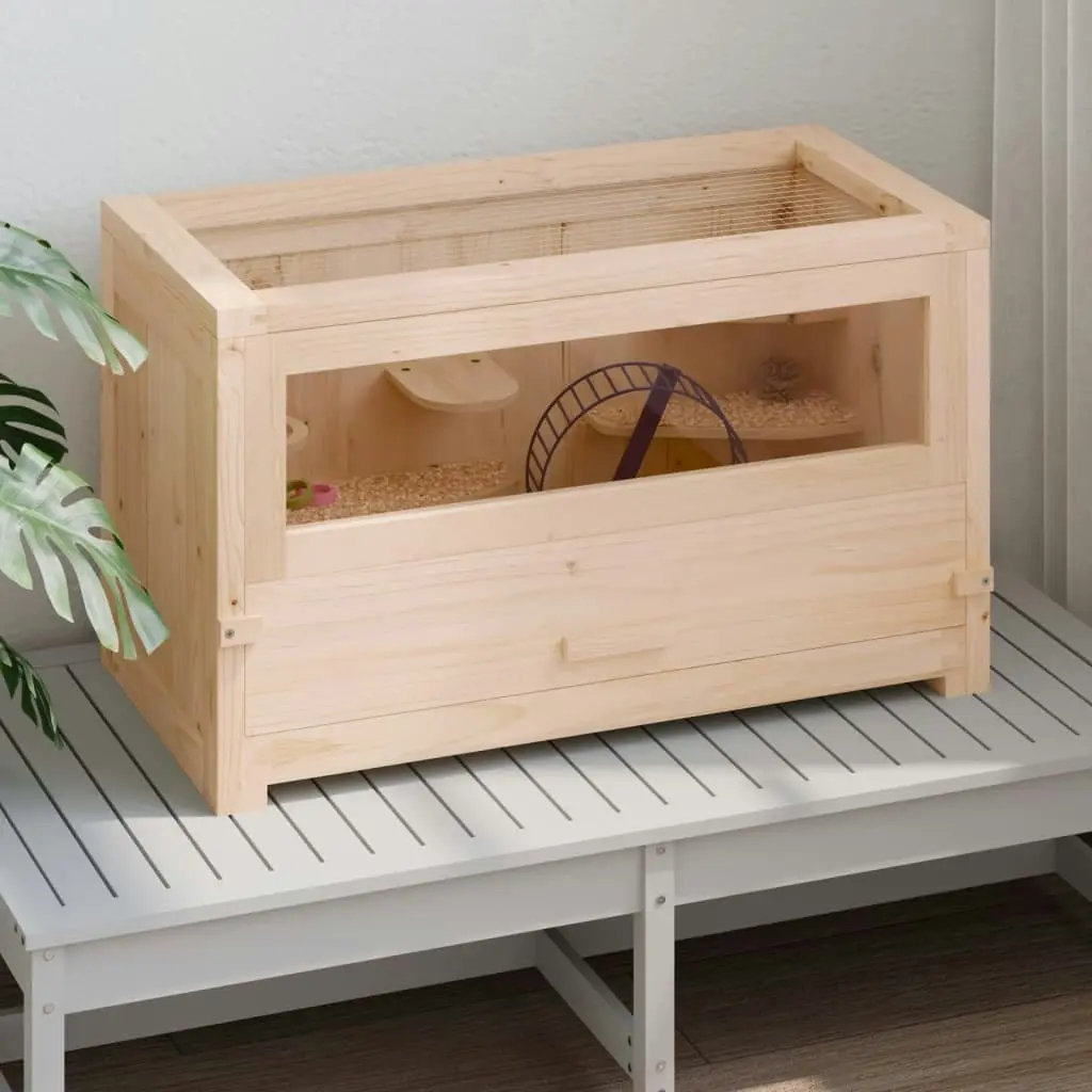 Hamster Cage 60x30x35 cm Solid Wood Fir 172377