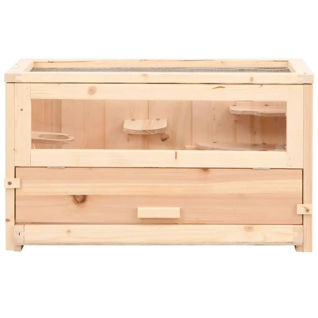 Hamster Cage 60x30x35 cm Solid Wood Fir 172377