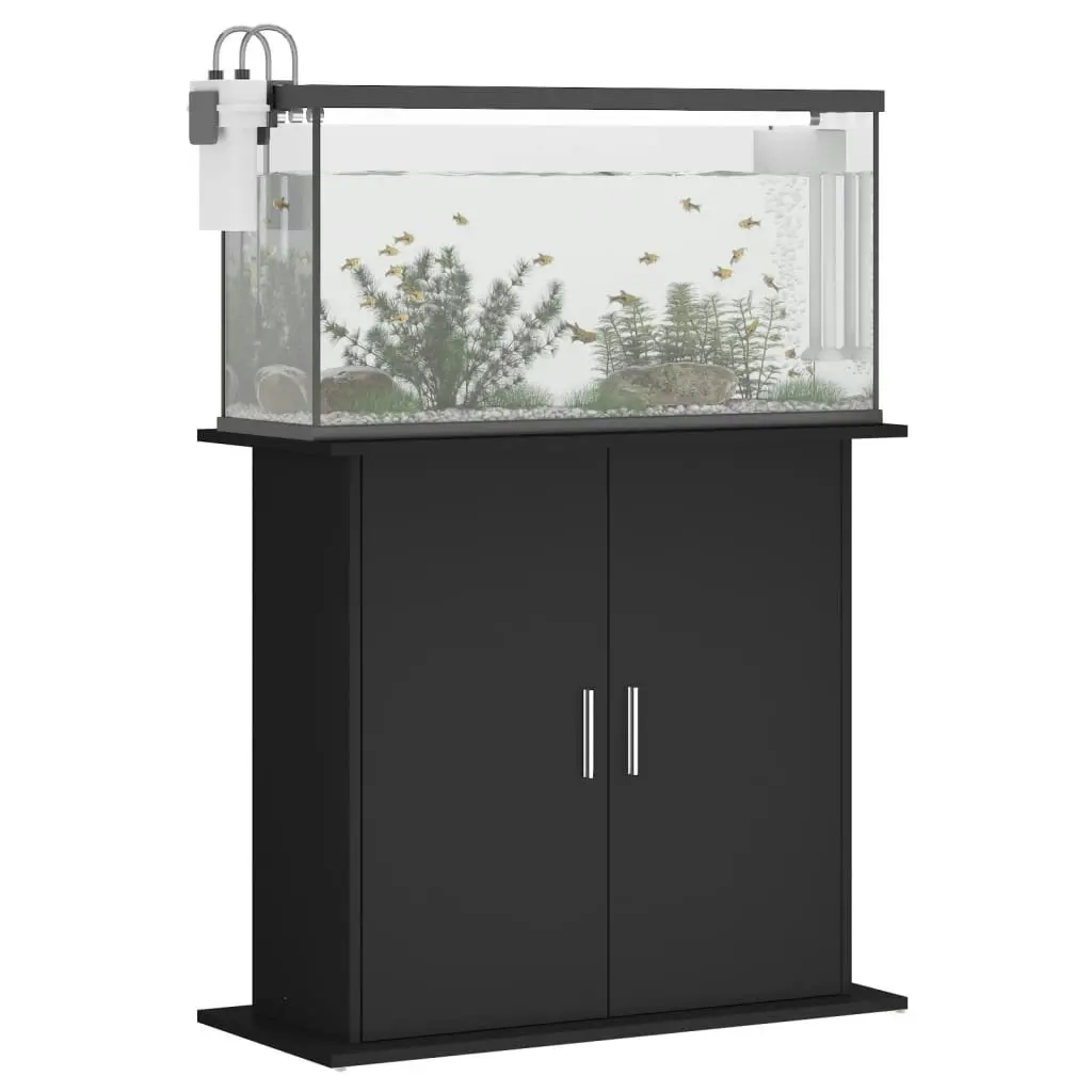 Aquarium Stand Black 81x36x73 cm Engineered Wood 833600