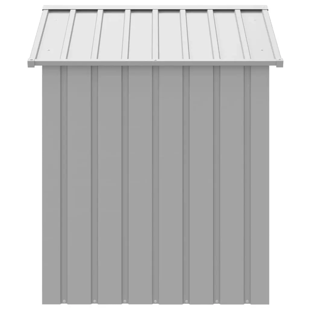 Dog House with Roof Light Grey 117x103x123 cm Galvanised Steel 172350