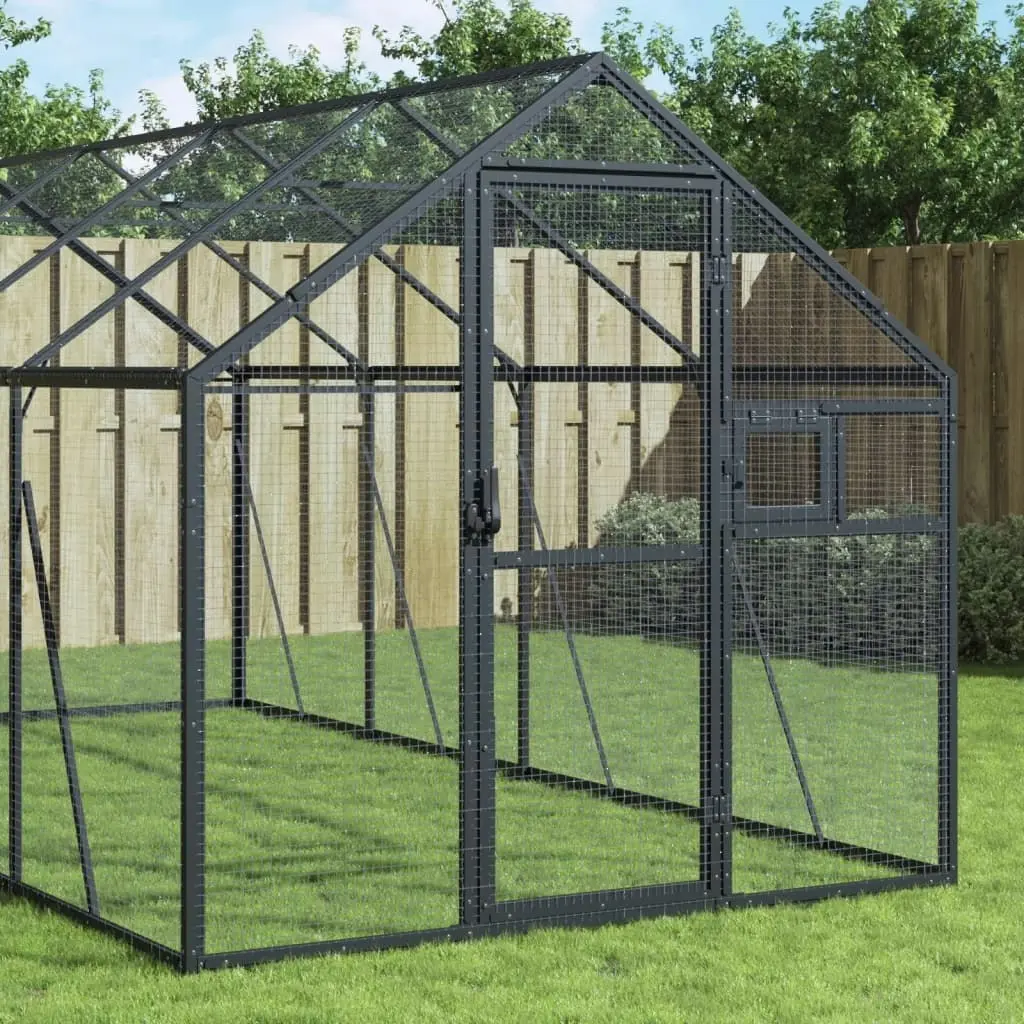 Aviary Anthracite 1.79x10x1.85 m Aluminium 3155806