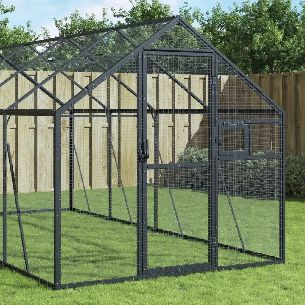 Aviary Anthracite 1.79x6x1.85 m Aluminium 3155804