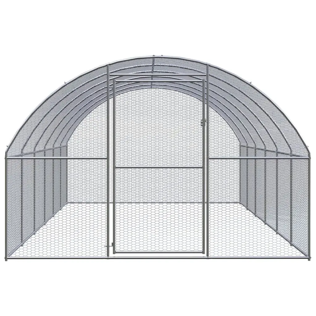 Outdoor Chicken Coop 3x6x2 m Galvanised Steel 3095465