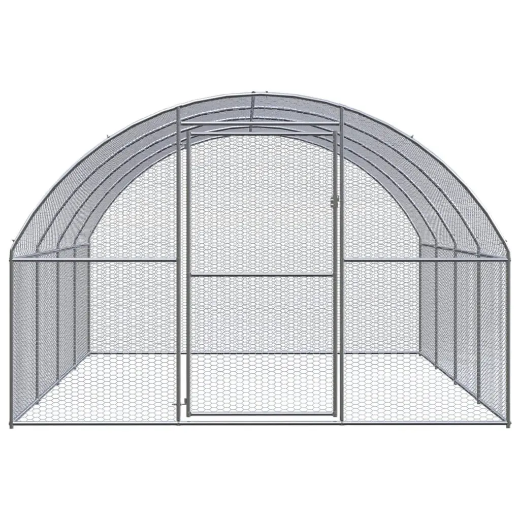 Outdoor Chicken Coop 3x4x2 m Galvanised Steel 3095464