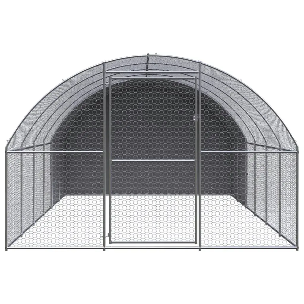 Outdoor Chicken Coop 3x6x2 m Galvanised Steel 3095474