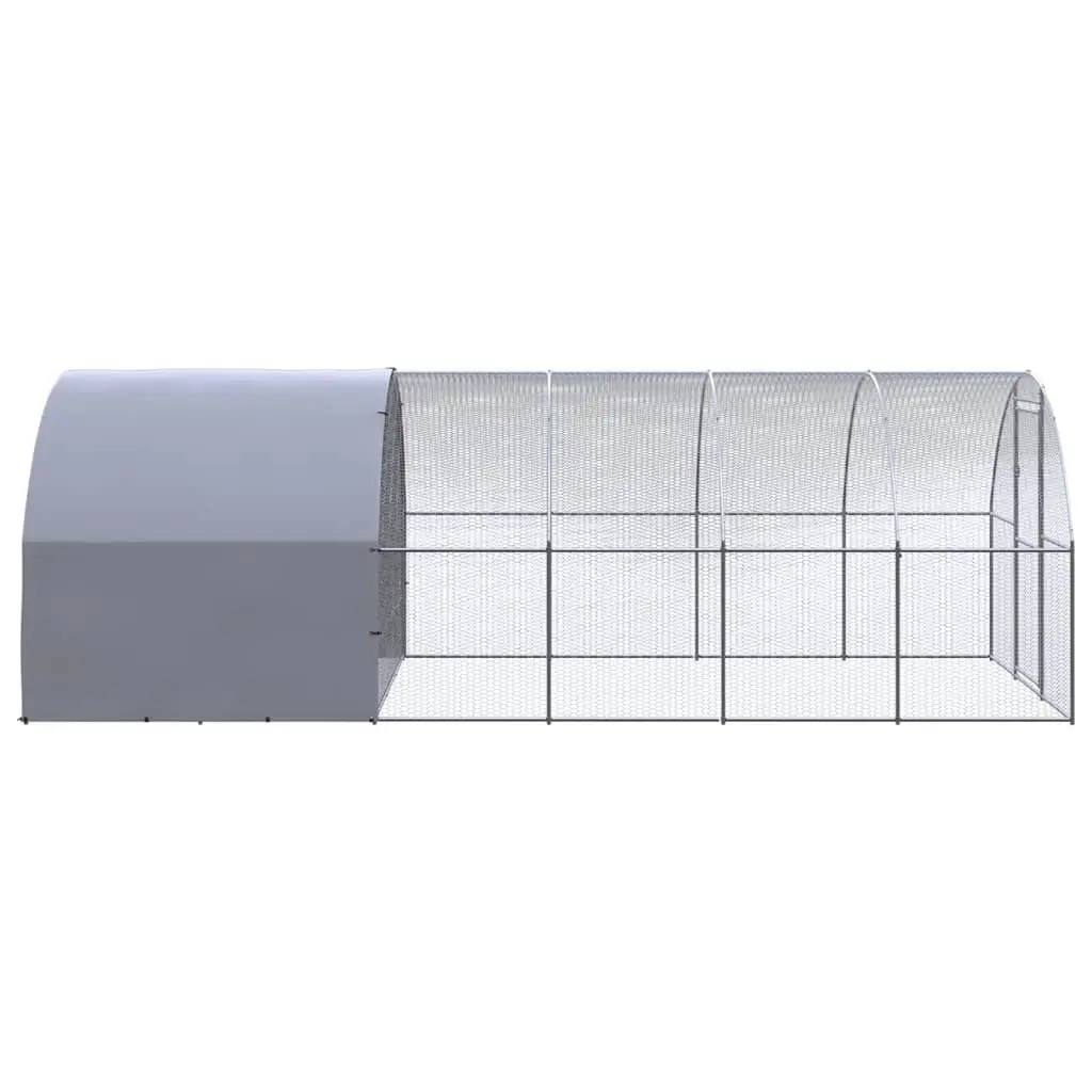 Outdoor Chicken Coop 3x6x2 m Galvanised Steel 3095474