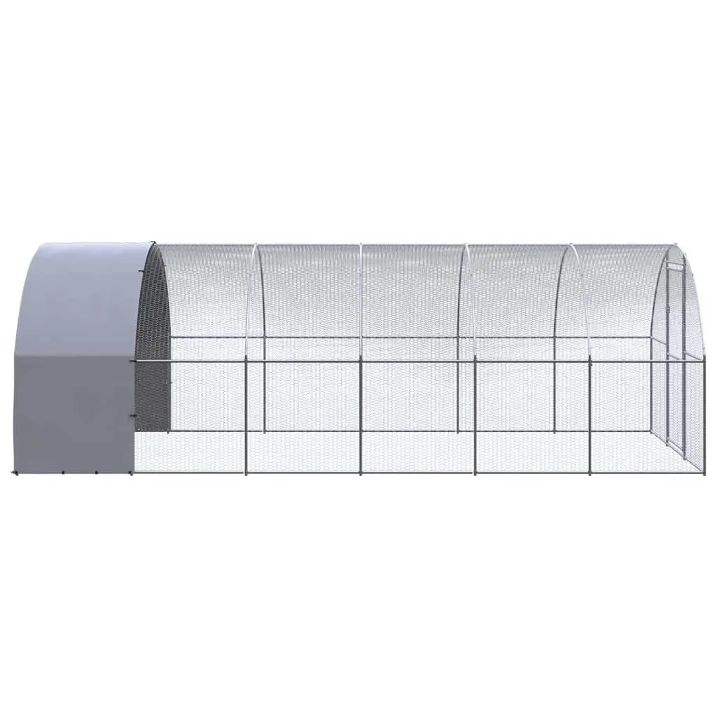 Outdoor Chicken Coop 3x6x2 m Galvanised Steel 3095474