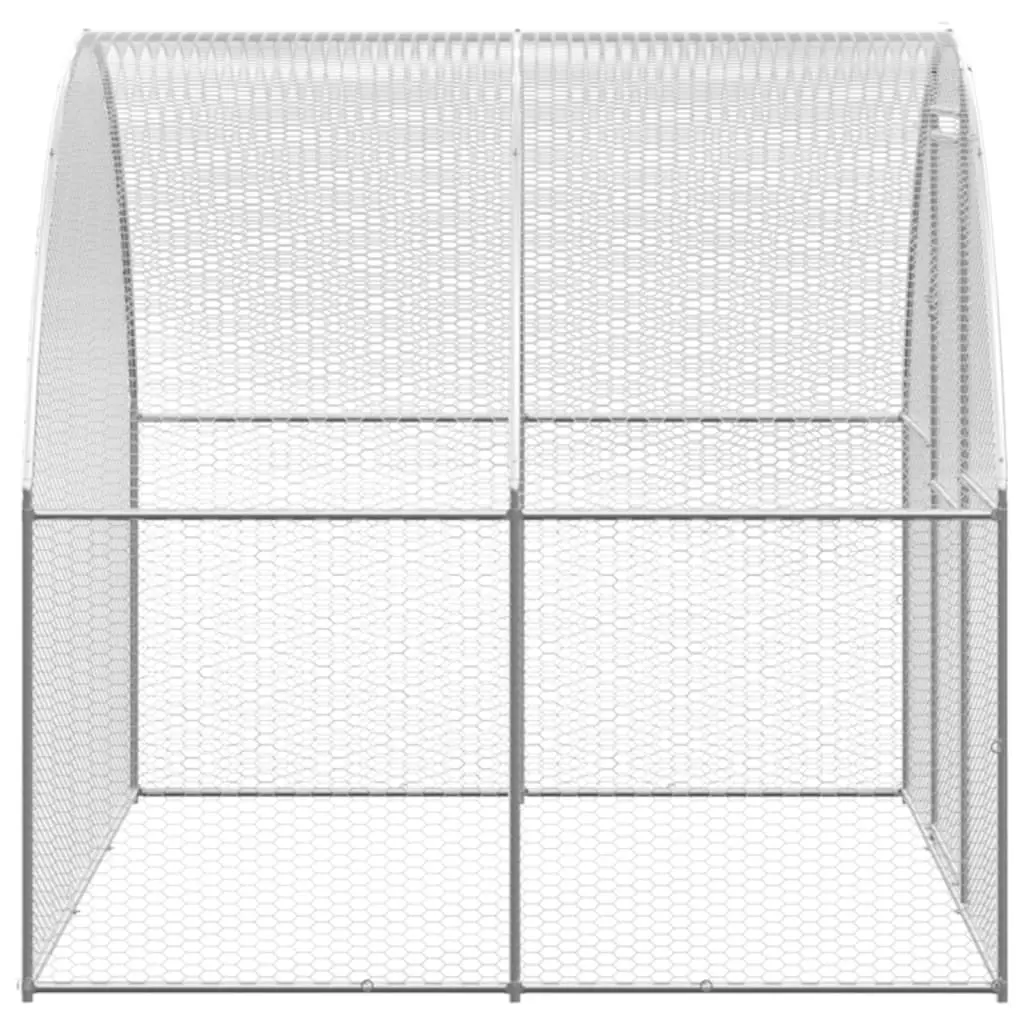 Outdoor Chicken Coop 3x8x2 m Galvanised Steel 3095475