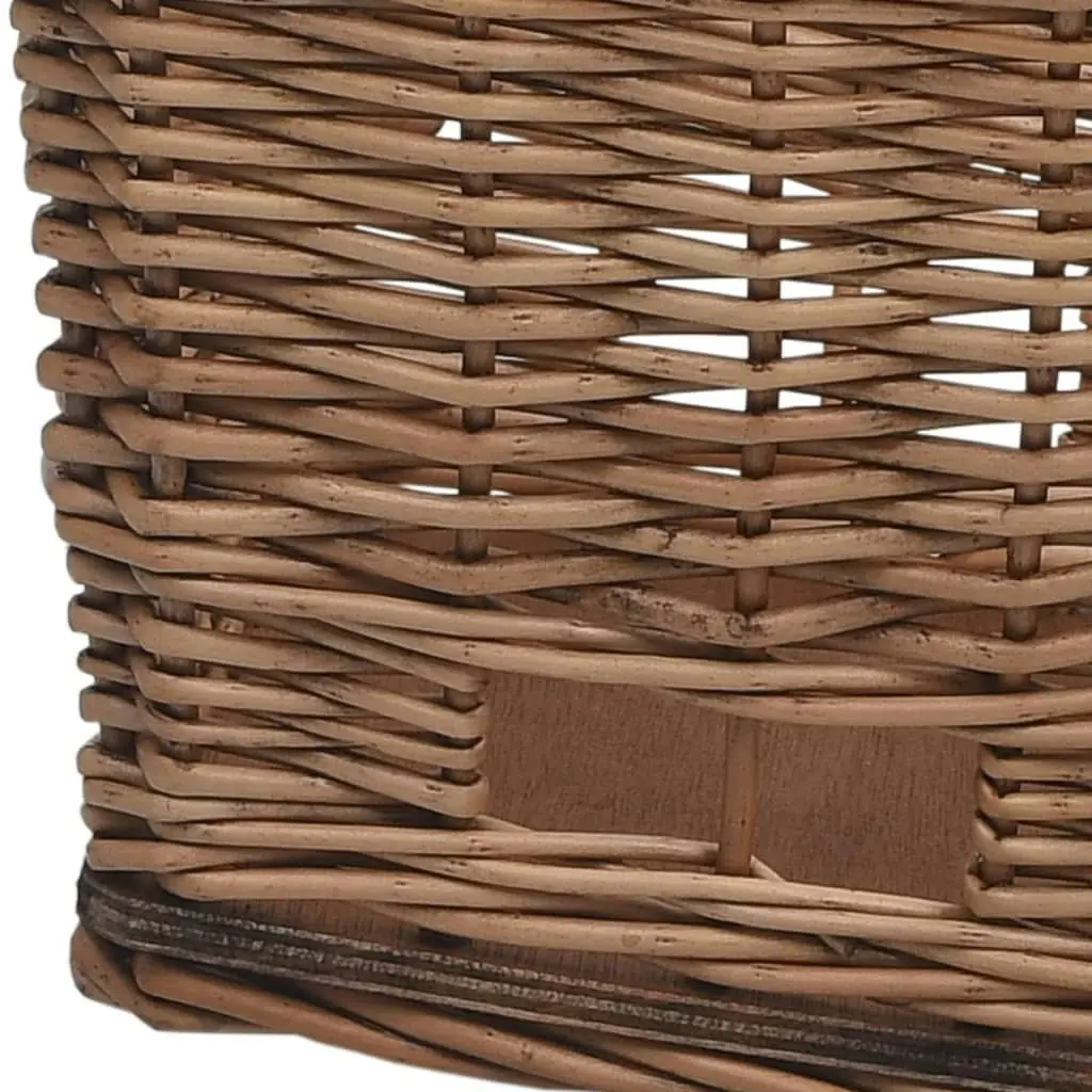 Bike Rear Basket with Cover 55x31x36 cm Natural Willow 170903