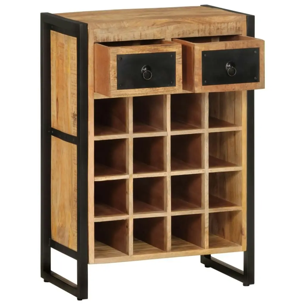 Wine Rack for 16 Bottles Solid Wood Mango 338464