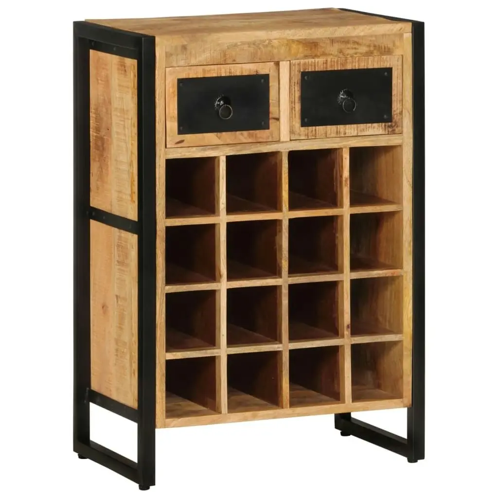 Wine Rack for 16 Bottles Solid Wood Mango 338464