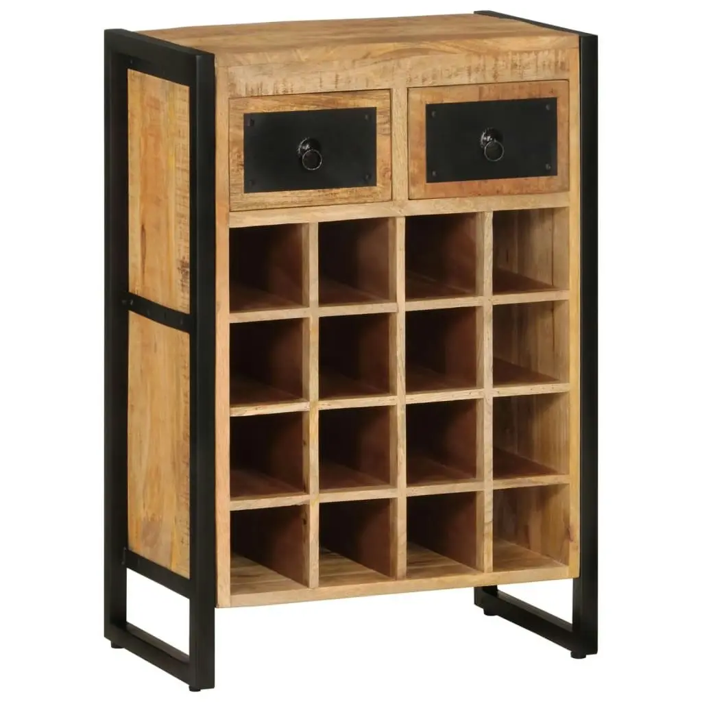 Wine Rack for 16 Bottles Solid Wood Mango 338464