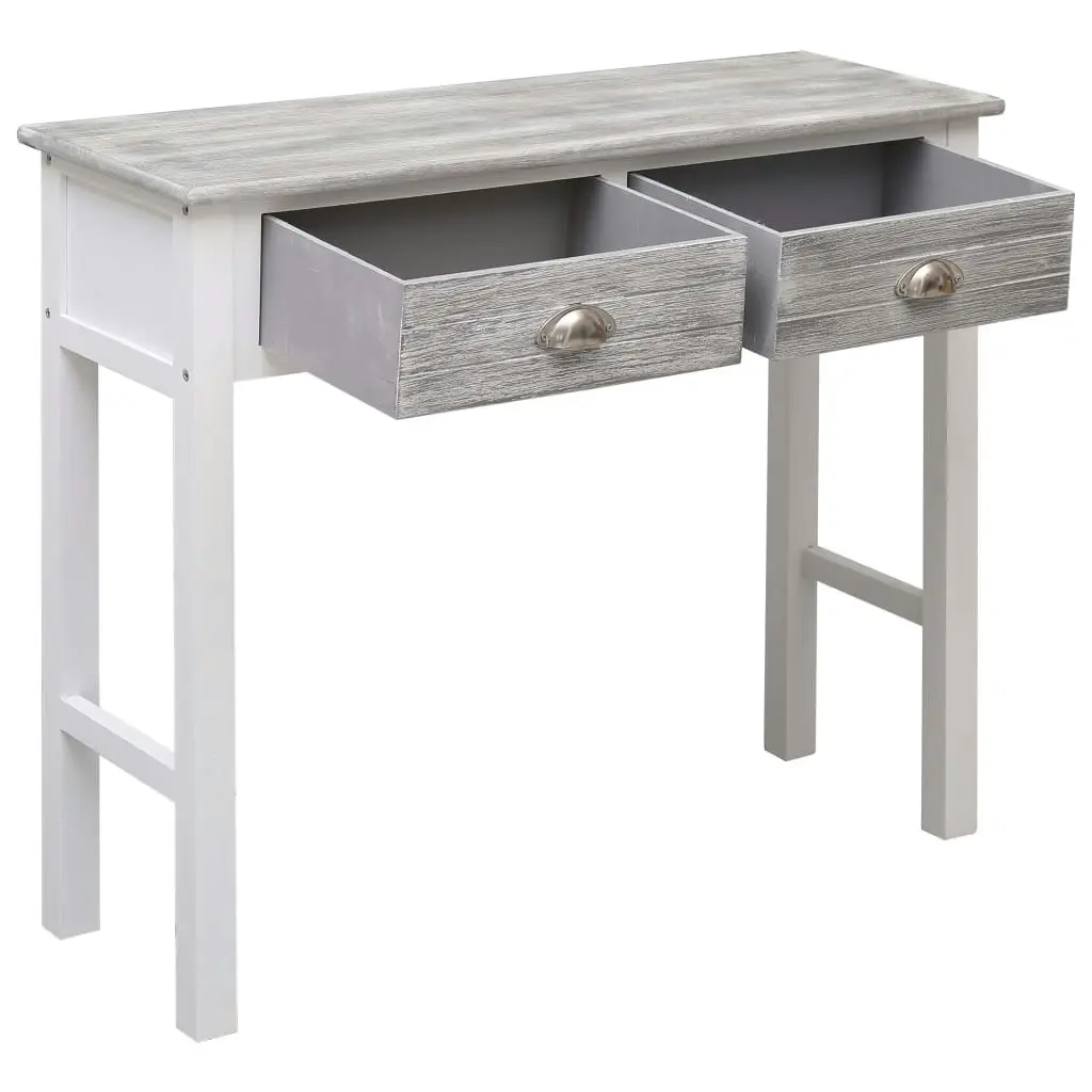 Console Table Grey 90x30x77 cm Wood 284143