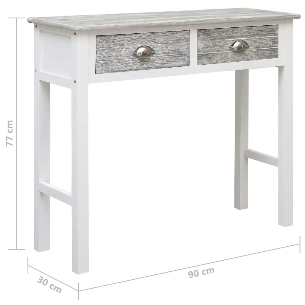 Console Table Grey 90x30x77 cm Wood 284143