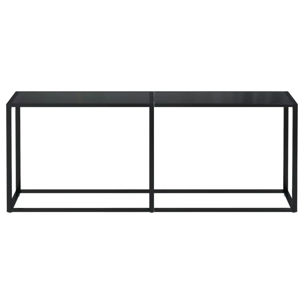 Console Table Black 200x35x75.5cm Tempered Glass 331687