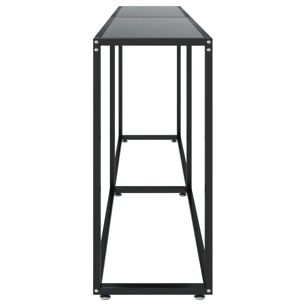 Console Table Black 200x35x75.5cm Tempered Glass 331687