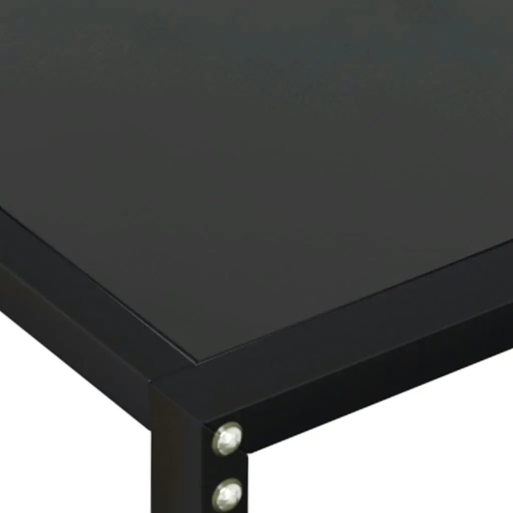 Console Table Black 200x35x75.5cm Tempered Glass 331687