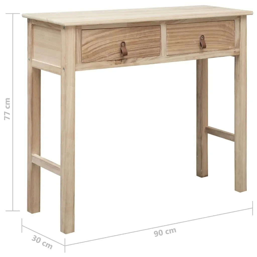 Console Table Natural 90x30x77 cm Wood 284149