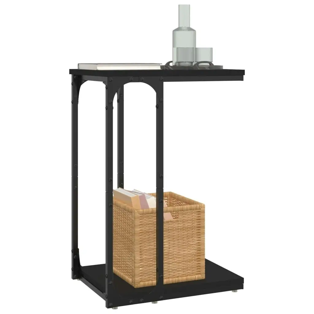 Side Table Black 40x30x60 cm Engineered Wood 825817