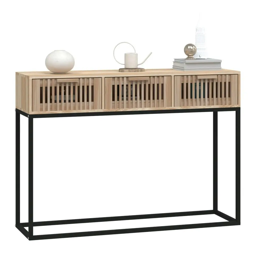 Console Table 105x30x75 cm Engineered Wood and Iron 352108