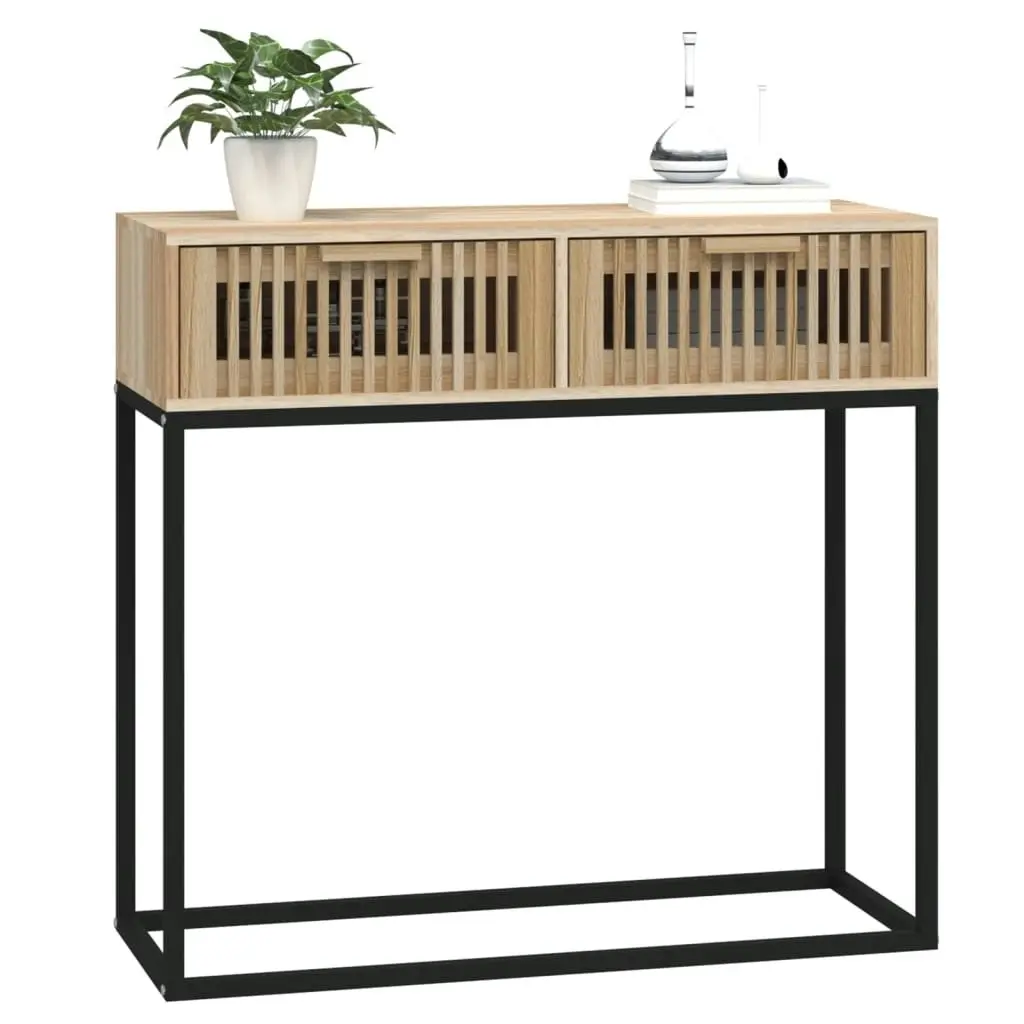 Console Table 80x30x75 cm Engineered Wood and Iron 352105