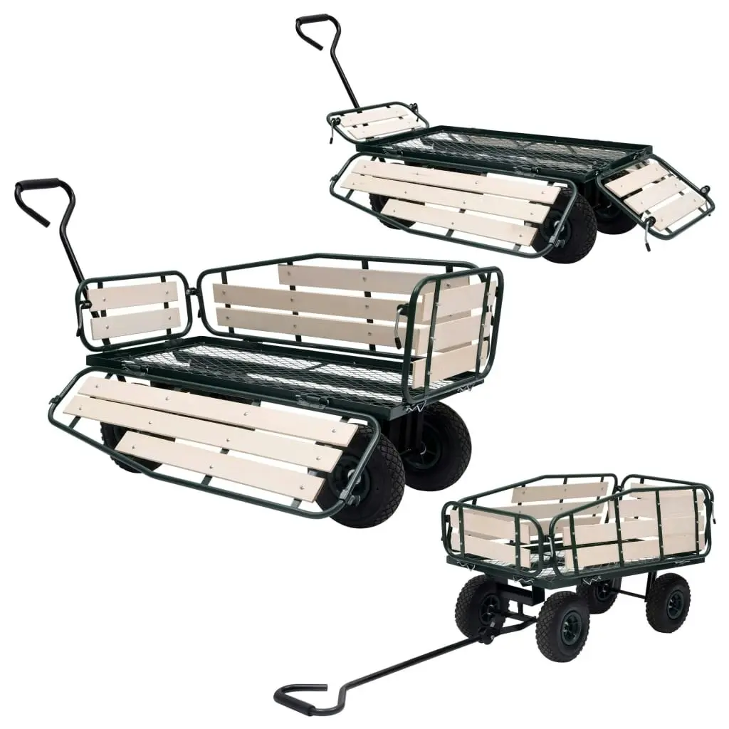 Garden Hand Trolley Metal and Wood 250 kg 92593